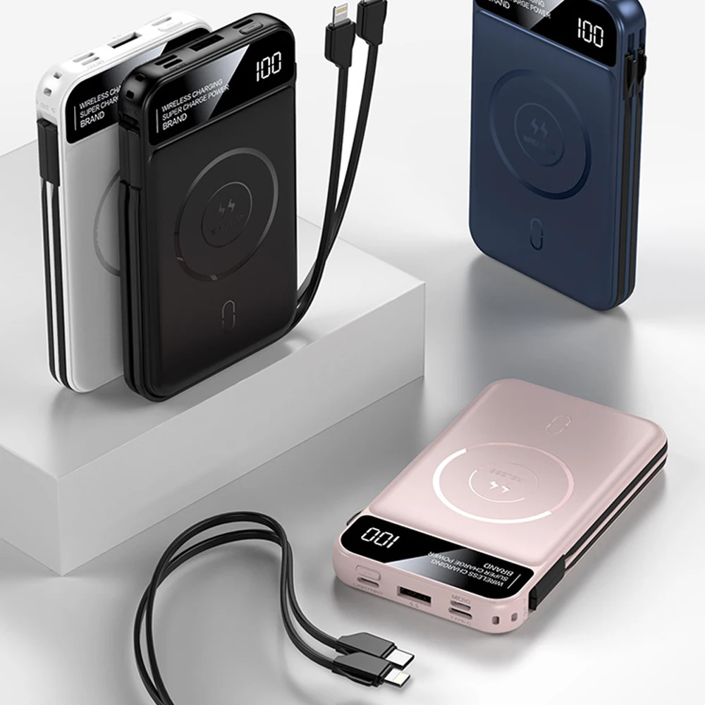 High Capacity 10000Mah Fast Charging ing Charger Mini 15W Wireless Magnetic Power Bank for iphone 12Hot sale products