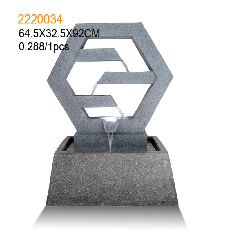 Natural garden resin fountains polyresin garden fountains with lights