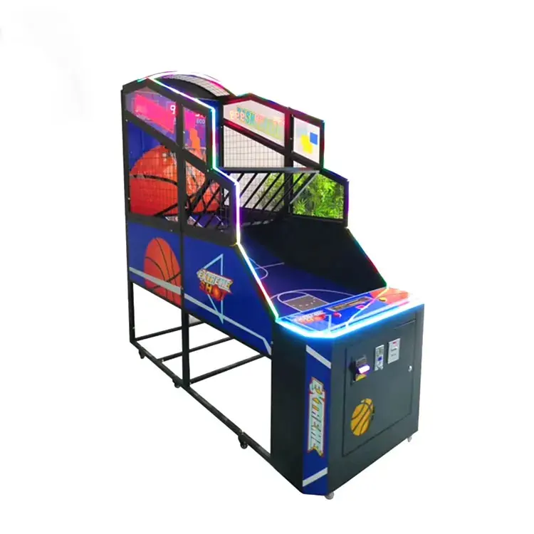 Top Sale Coin Operated Arcade Lcd Indoor Sport Kids Baby Street Basketball Shooting Arcade Game Machine
