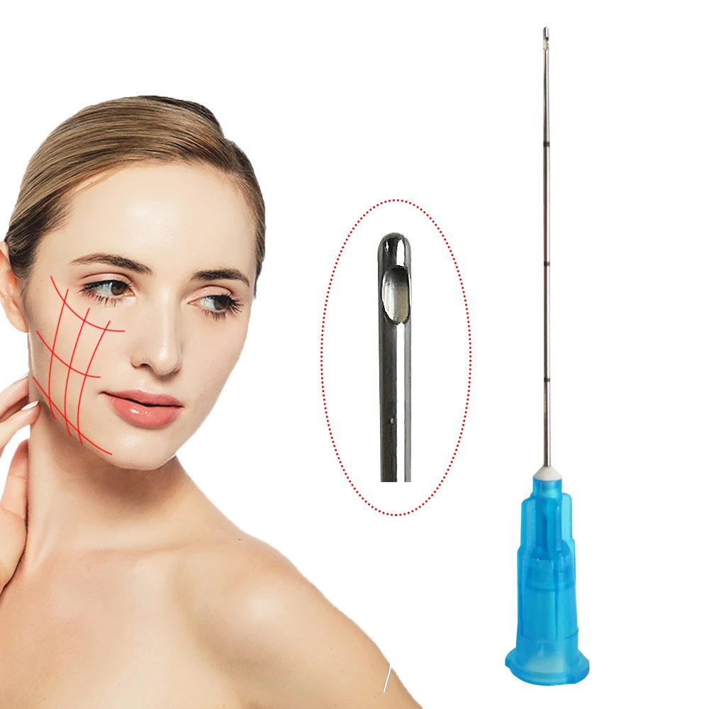 Korea Beauty Disposable Fine Stainless Steel Blunt Tip 21g 70mm Micro Cannula