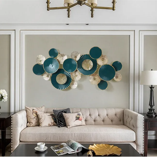 Green Handmade Metal Stack Artware Home Wall Art Decoration