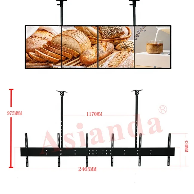 32 43 49 55 Inch Indoor Ceiling Mount Ad Display Menu Board Price Indoor Advertising Screen For Menu