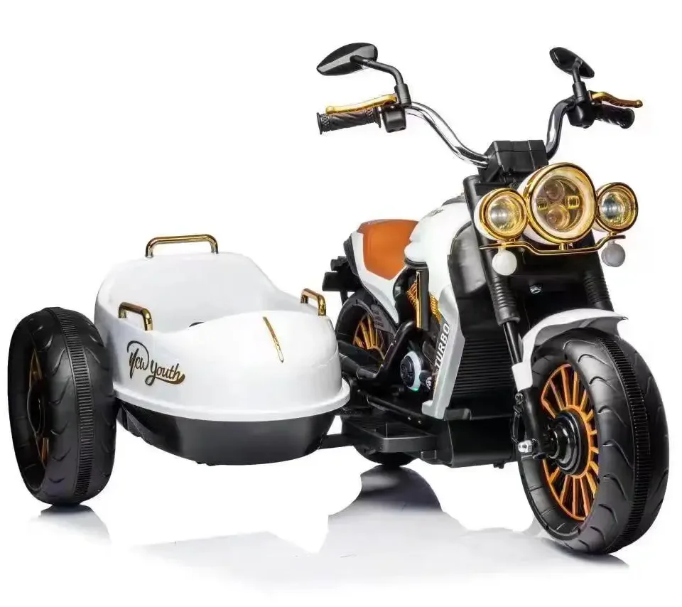 Factory Wholesale Children Retro Tricycle 12V Electric Kids Ride on Cars Motorbike Big Battery off Road Baby Electric Motorcycle