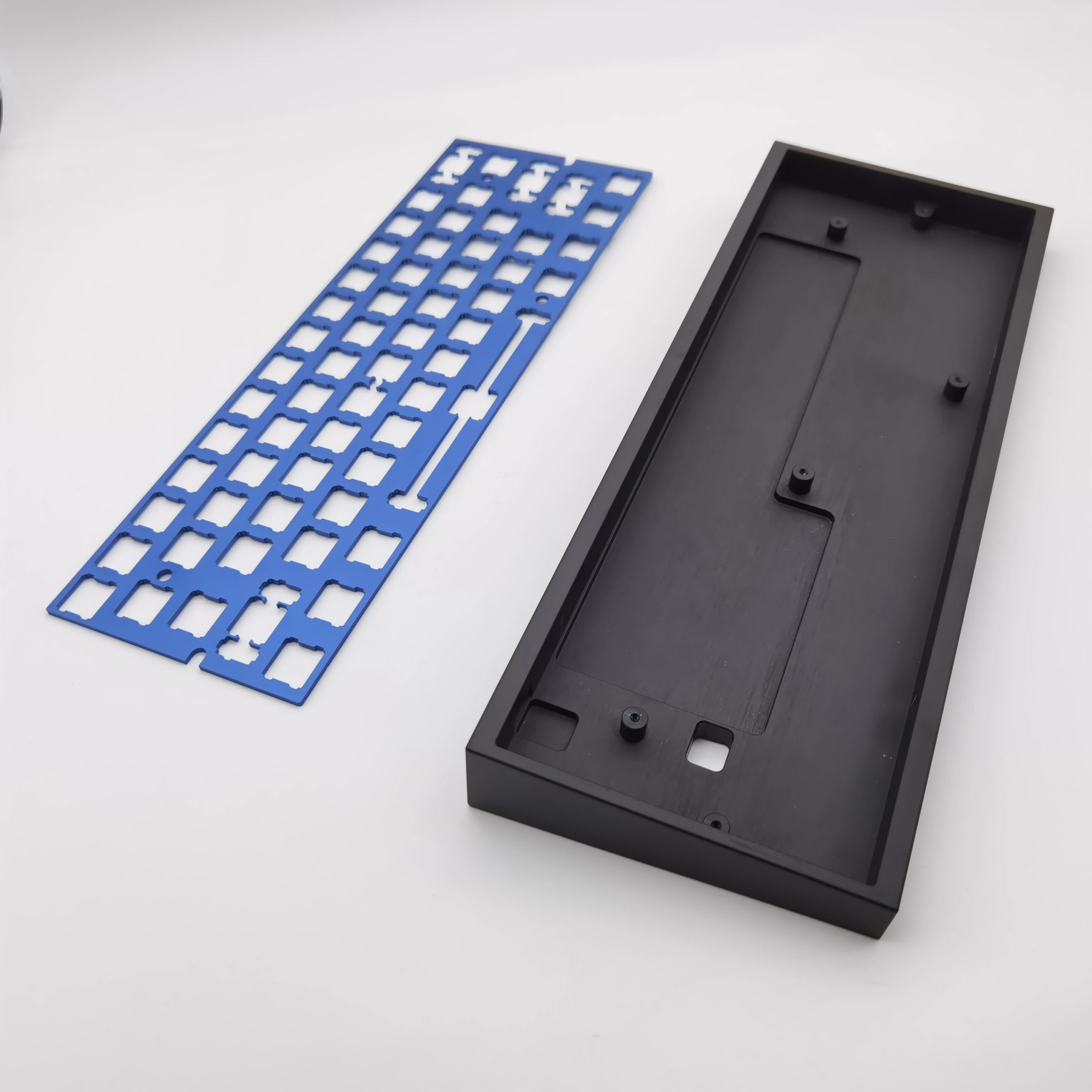 mechanical keyboard case keyboard anodized aluminiumparts Mechanical Keyboard Case Plate Weight Top Bottom OEM