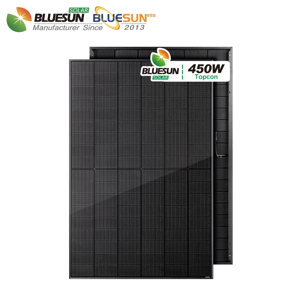 Bluesun Solar Panel Black 450W topcon N-type solar Panels With Cheap Price for home use EU stock