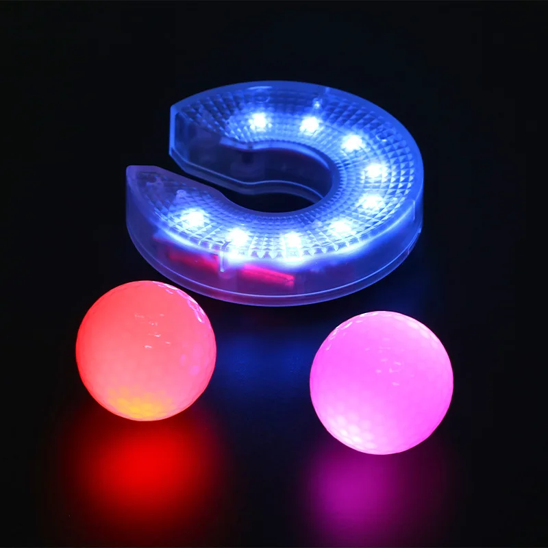 LED Golf Hole Light Colorful Backyard Putting Green Glowing Lamp Night Golf Green Trainer Accessories U-shaped Golf Hole Lamp