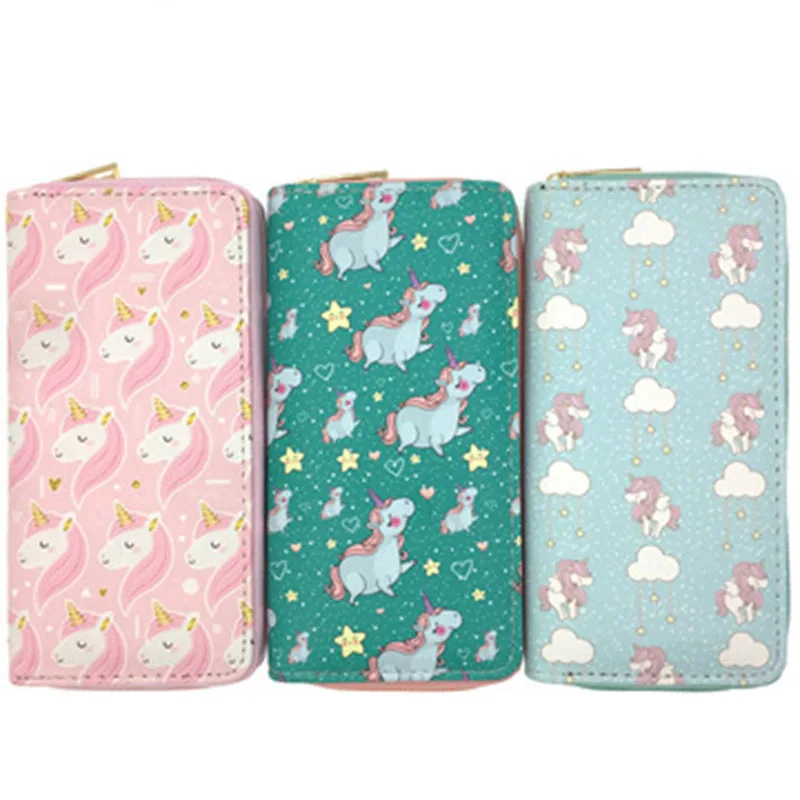 Женский кошелек, Китай, оптовая продажа, кожаный кошелек с единорогом, кожаный кошелек с единорогом