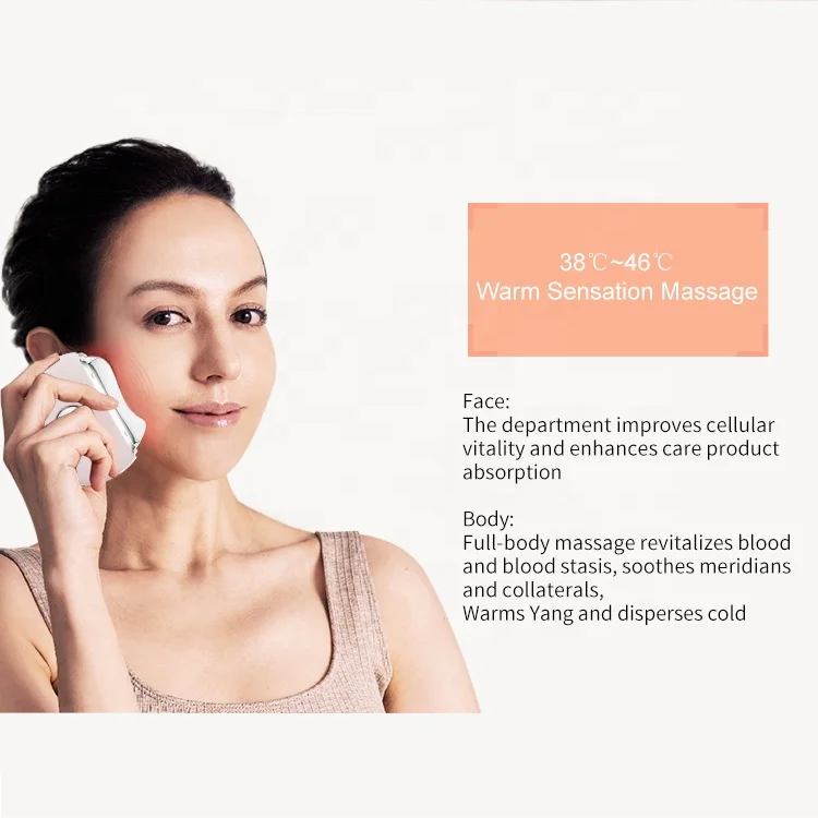 Trends Face beauty Mini facial massager Electric Gua sha Galvanic Scraping Massager Face lifting machine hot cold beauty device