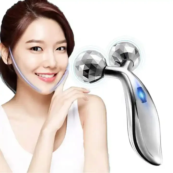 Beauty Care Y Shape 3D Microcurrent pphysical Facial Lifting Roller Slim Face Massager