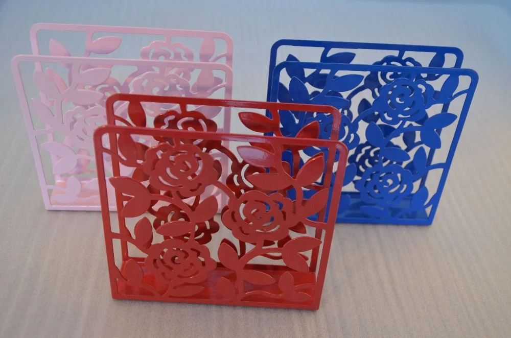 Iron Art tissue box restaurant napkin holder For Dinner table