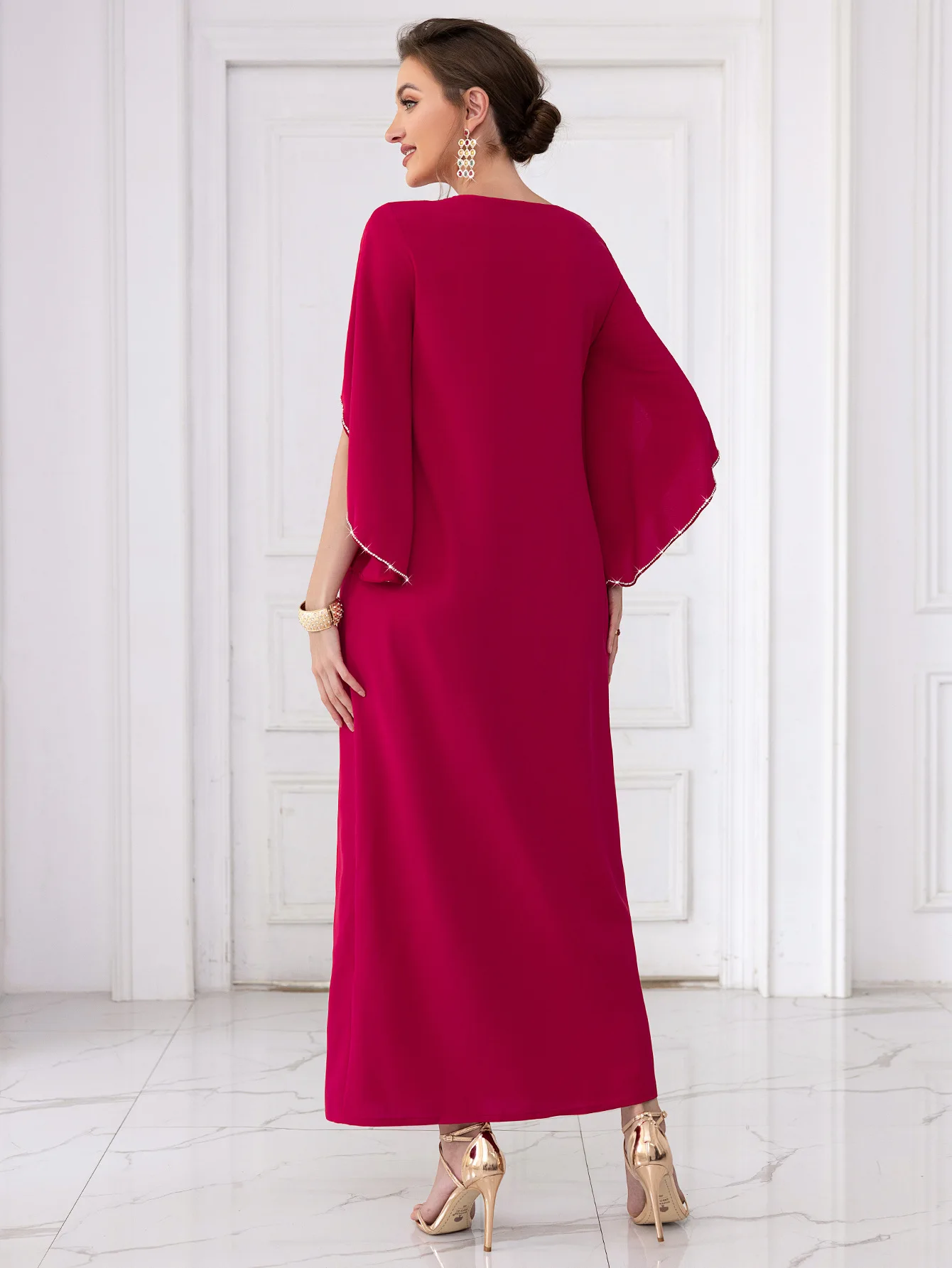 Arabic Evening Party Dress Women Luxury Moroccan Hand Sew Caftan Dubai Saudi Jalabiya Muslim Gown Kaftan Wholesale