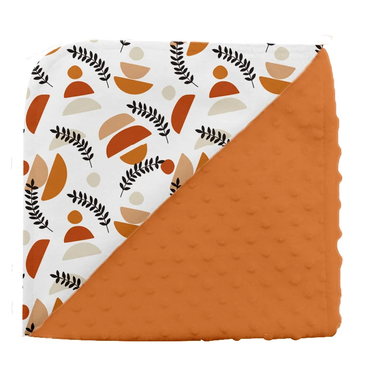 Custom Animal Print 100% Polyester Super Soft Mink Dot Kid Bedding Lightweight Minky Bubble Baby Blanket