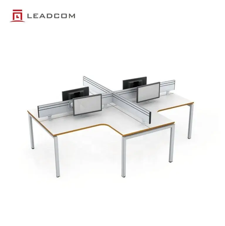 LEADCOM APOLLO LS-419 workspace office furniture computer table desks 180 degree workstation for 2, 4, 6, 8 person set