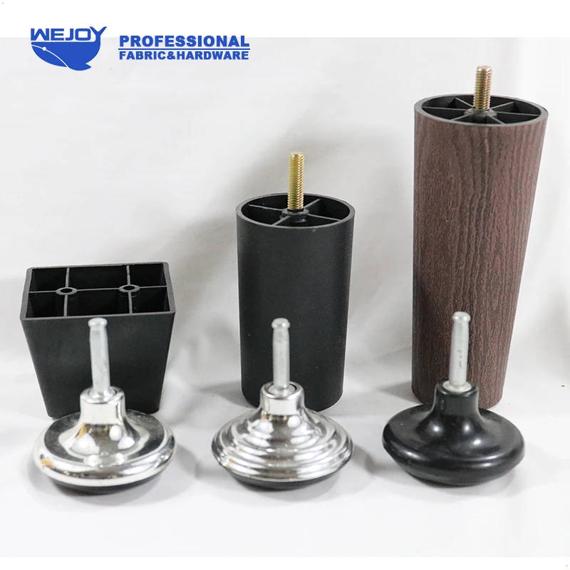 Wejoy electroplate chrome black bed wheels carpet wheel mushroom plastic leg