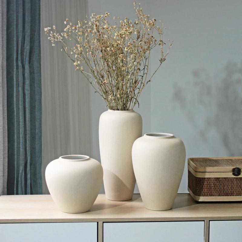 Plants Round Bowl Indoor Centerpieces Japanese Style Antique Ceramic Vases For Wedding