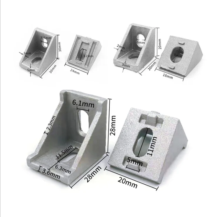 Bracket Aluminium Profile Corner Joint  Die Cast Aluminum Angle Bracket