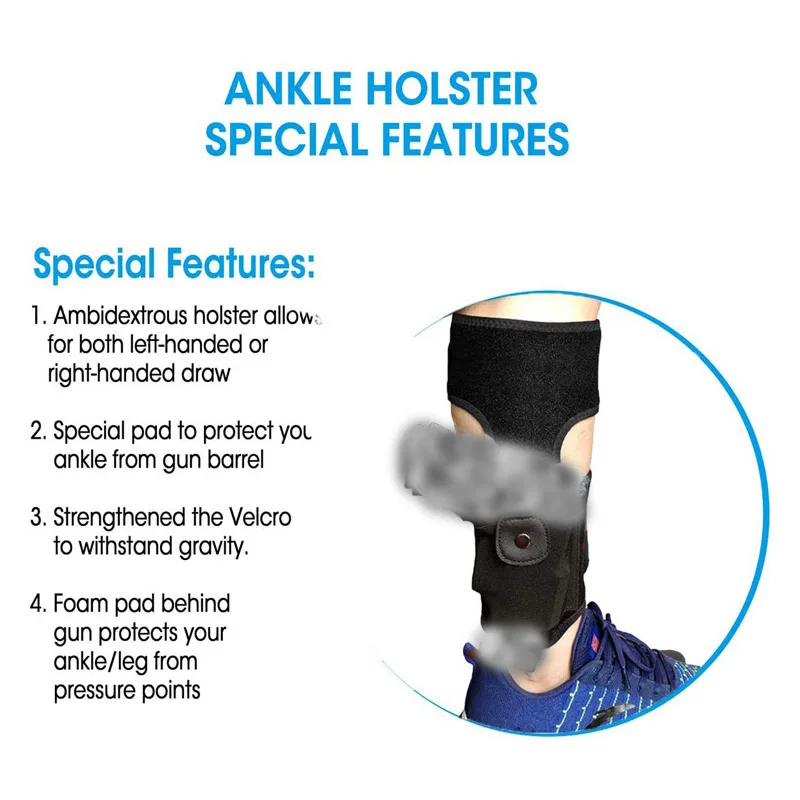 Wholesale Custom Universal Stealth Neoprene leg holster for outdoor tactics  ankle holster for men and women