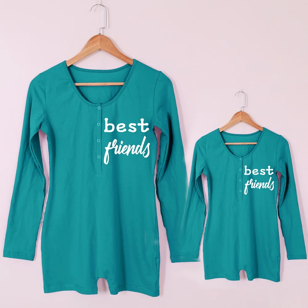 Custom Baby Pajamas Mommy and me Outfit Kids Clothing Set Baby Jumpsuit Fall Clothes for Women