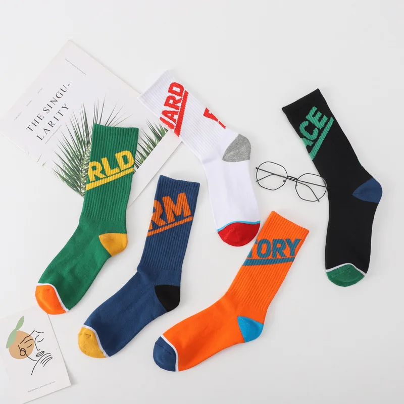 custom pattern Letter Summer Brand Thin Cotton Fashion Japanese Style socks