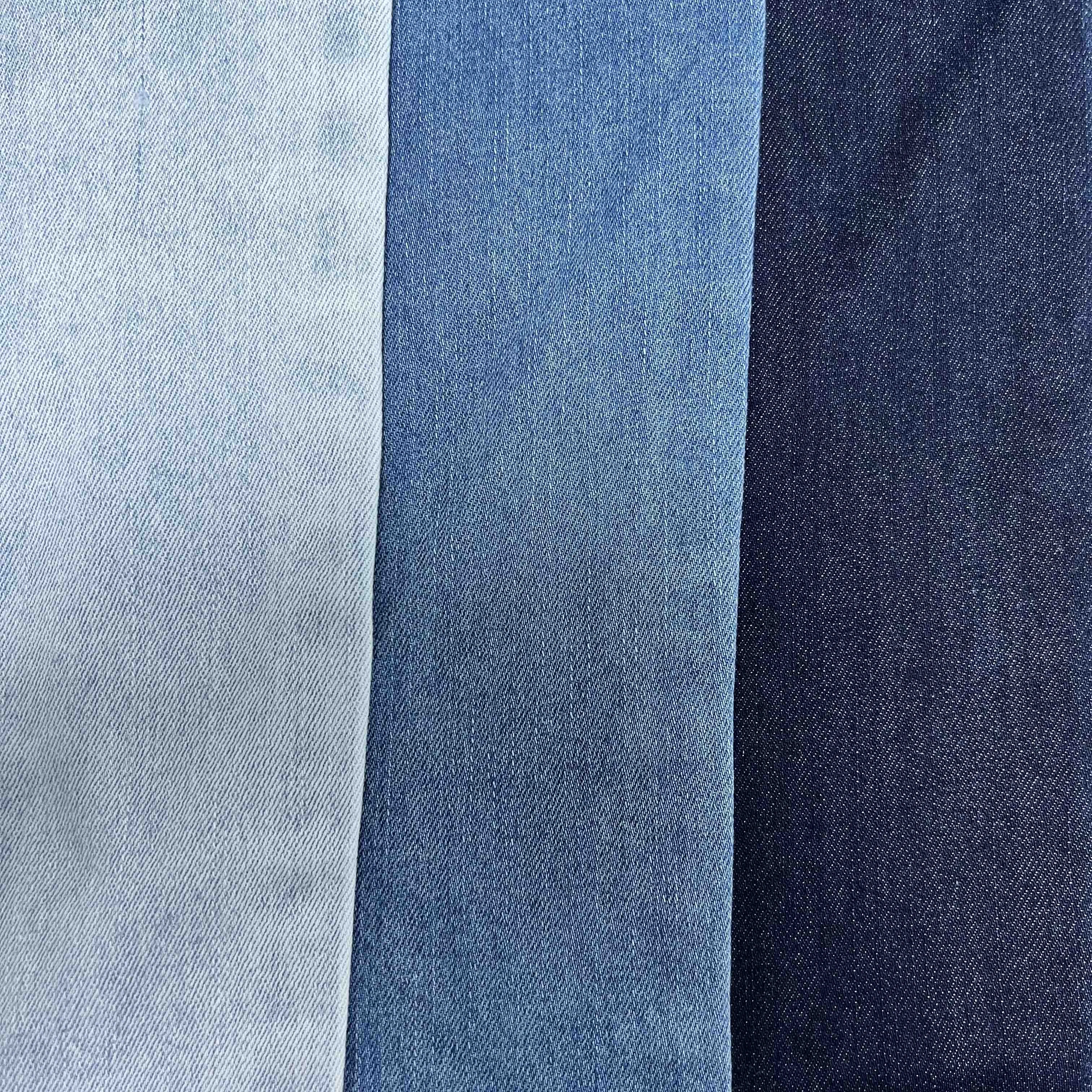 Lightweight Medium Stretch Soft Denim Fabric With Slub Production Line Of Siro Jean Fabric For Jeans Manufacturer