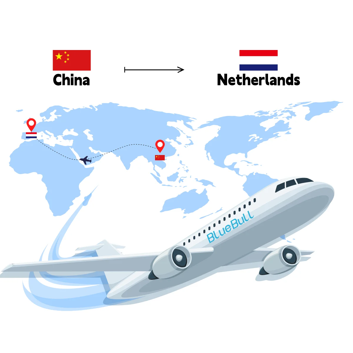 Air/Sea/Railway shipping freight forwarder agents China to Netherlands