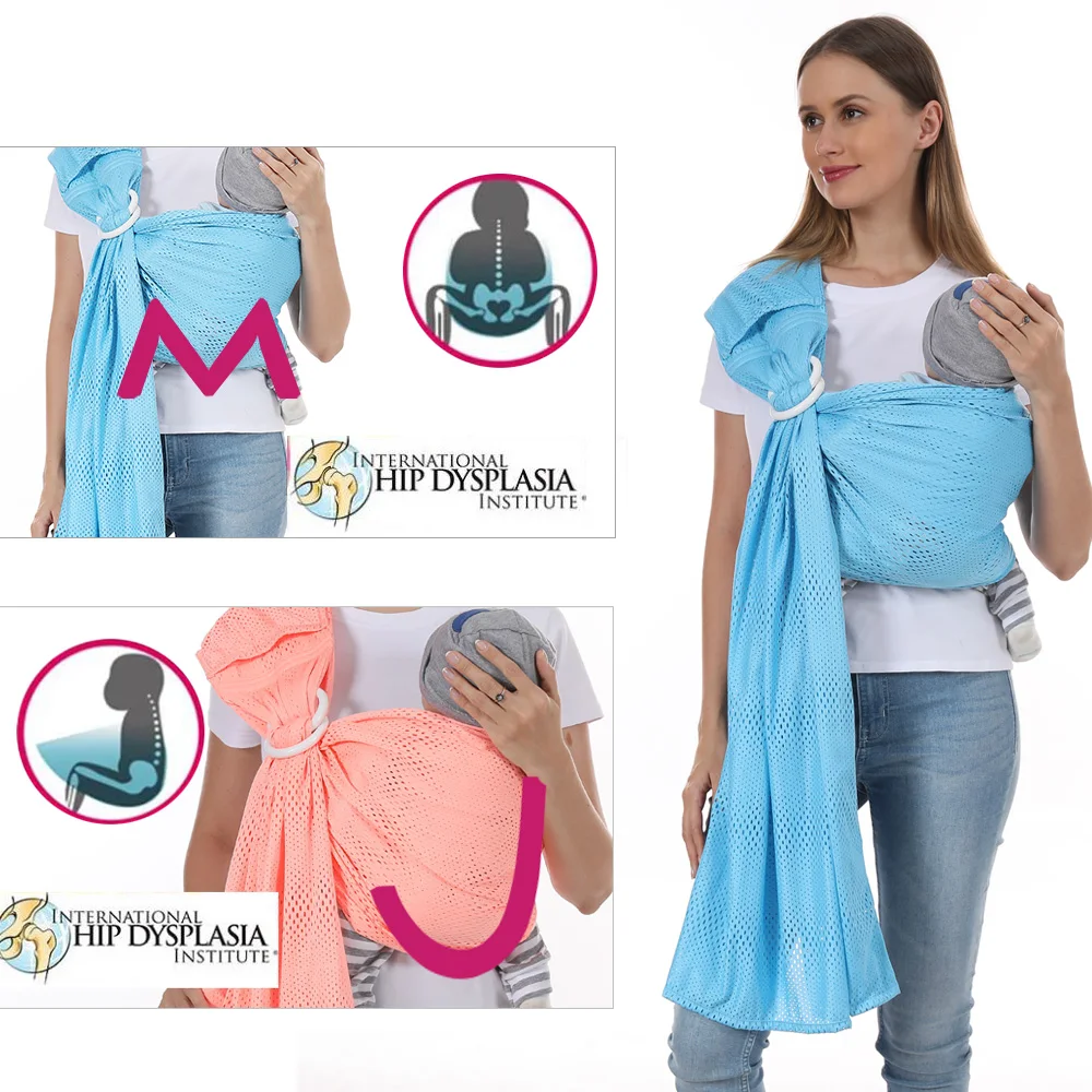 New design hot sale breathable soft infant new born rings for baby sling babies wrap carrier