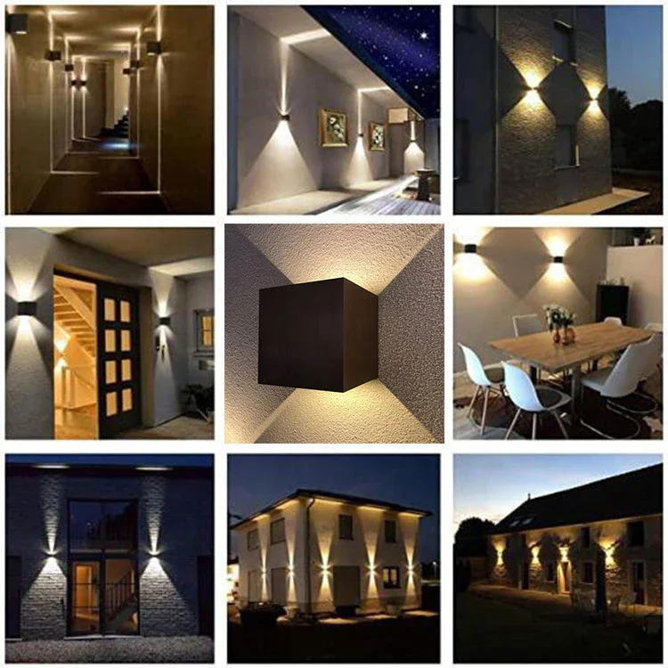 DC 24V 12W RGBW Up And Down Corridor Outdoor Modern Waterproof Ip65 Wall Luminaire Light Home Decor Mounted Garden Led Wall Lamp