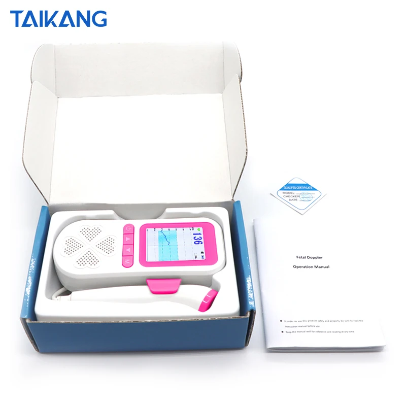  Color TFT Screen Display Ultrasound Pocket Doopler Fetal Heart Sound Monitor Hand Hold Pregnant