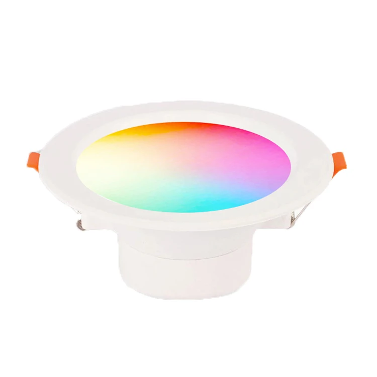 24W Recessed Round Ultra Slim Colorful Smart LED Panel Light Downlights Dimmable LED Downlight