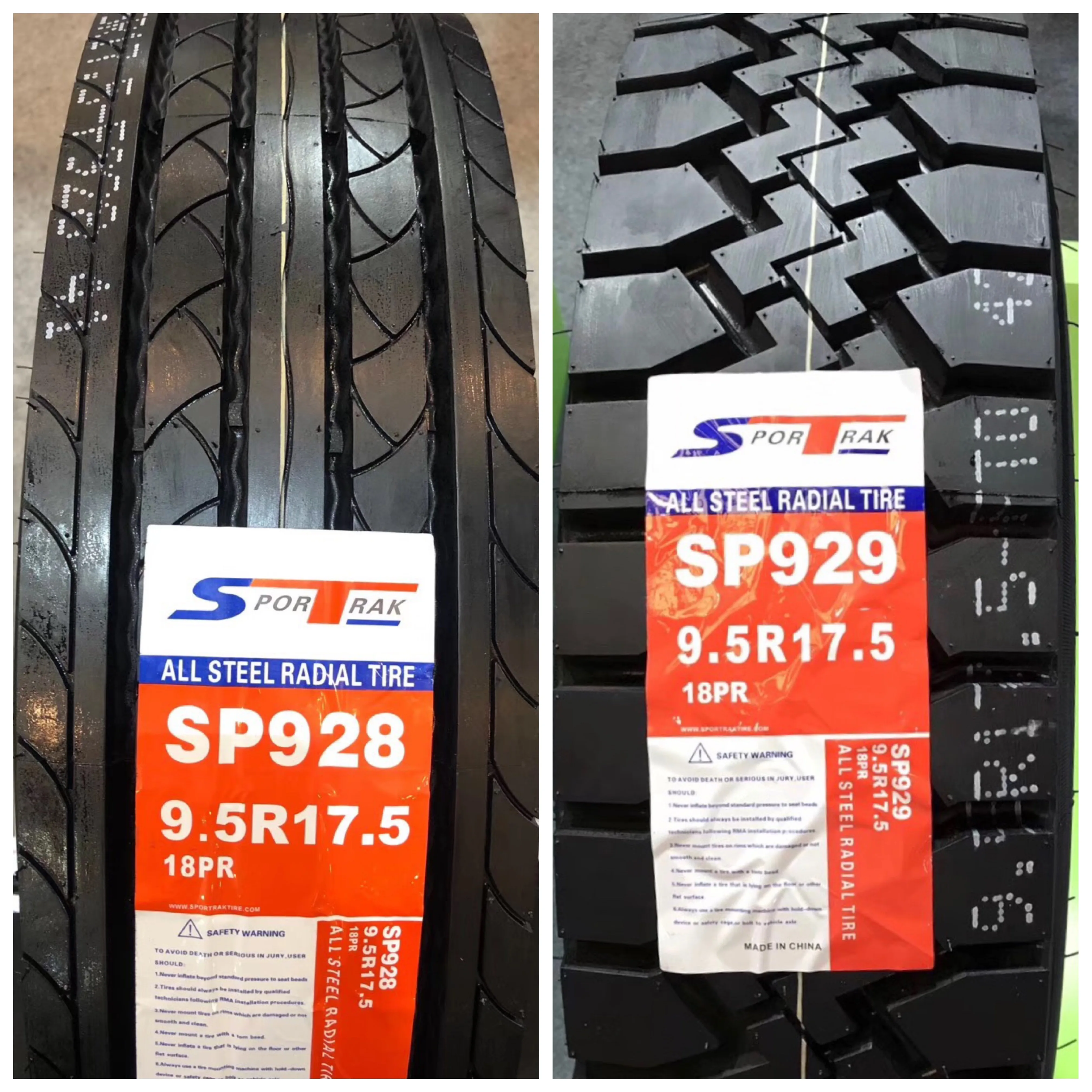 10R17.5 8R17.5 8.5R17.5 10r22.5 9r22.5 Sportrak brand radial truck tyres used for light truck