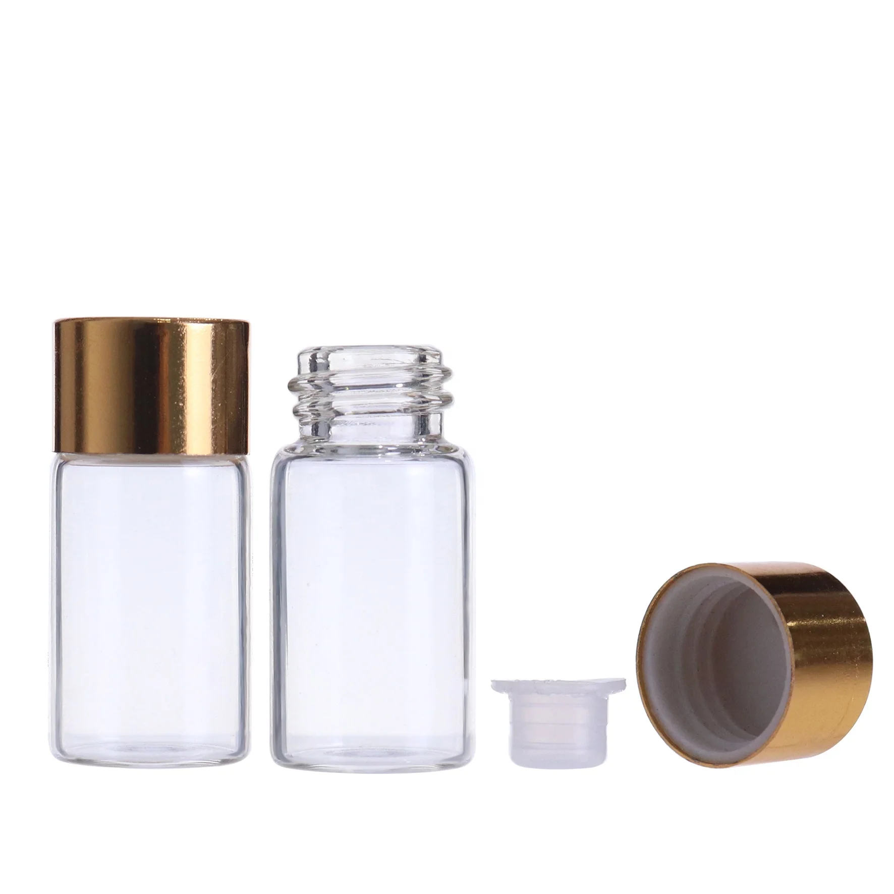1ml 2ml 3ml 5ml  clear amber small sample glass perfume vial with screw top