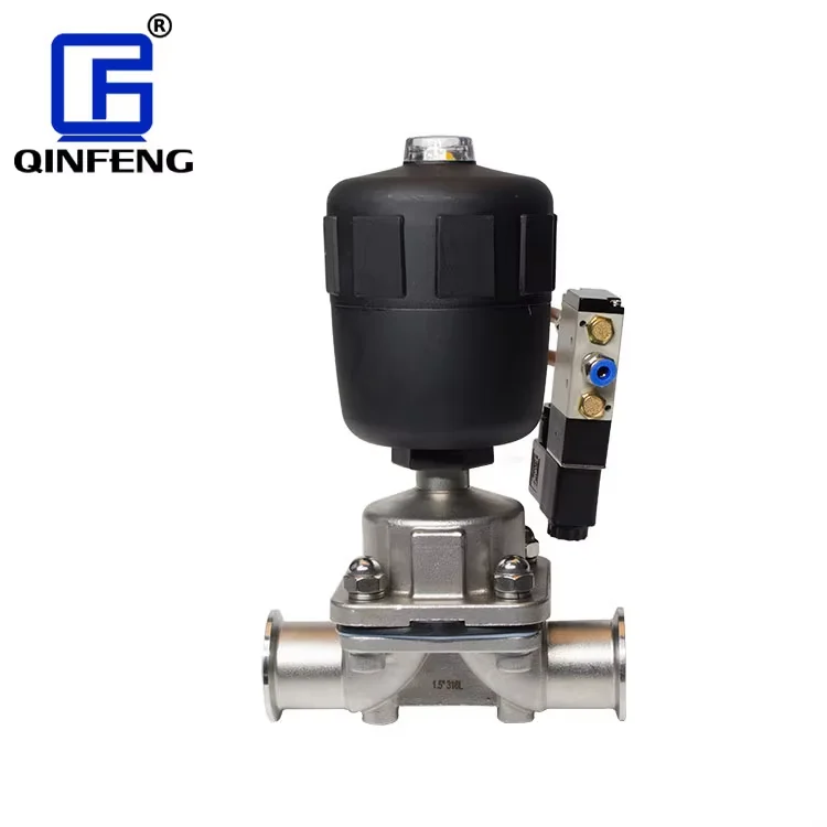 New Sanitary Stainless Steel Industrial Control Valve Penumatic Diaphragm Valve for Beer Beverage and Food