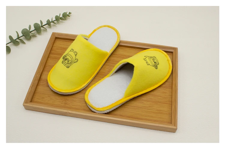 Hotel Slippers Wholesale Indoor Disposable Velour  kids bulk hotel slippers