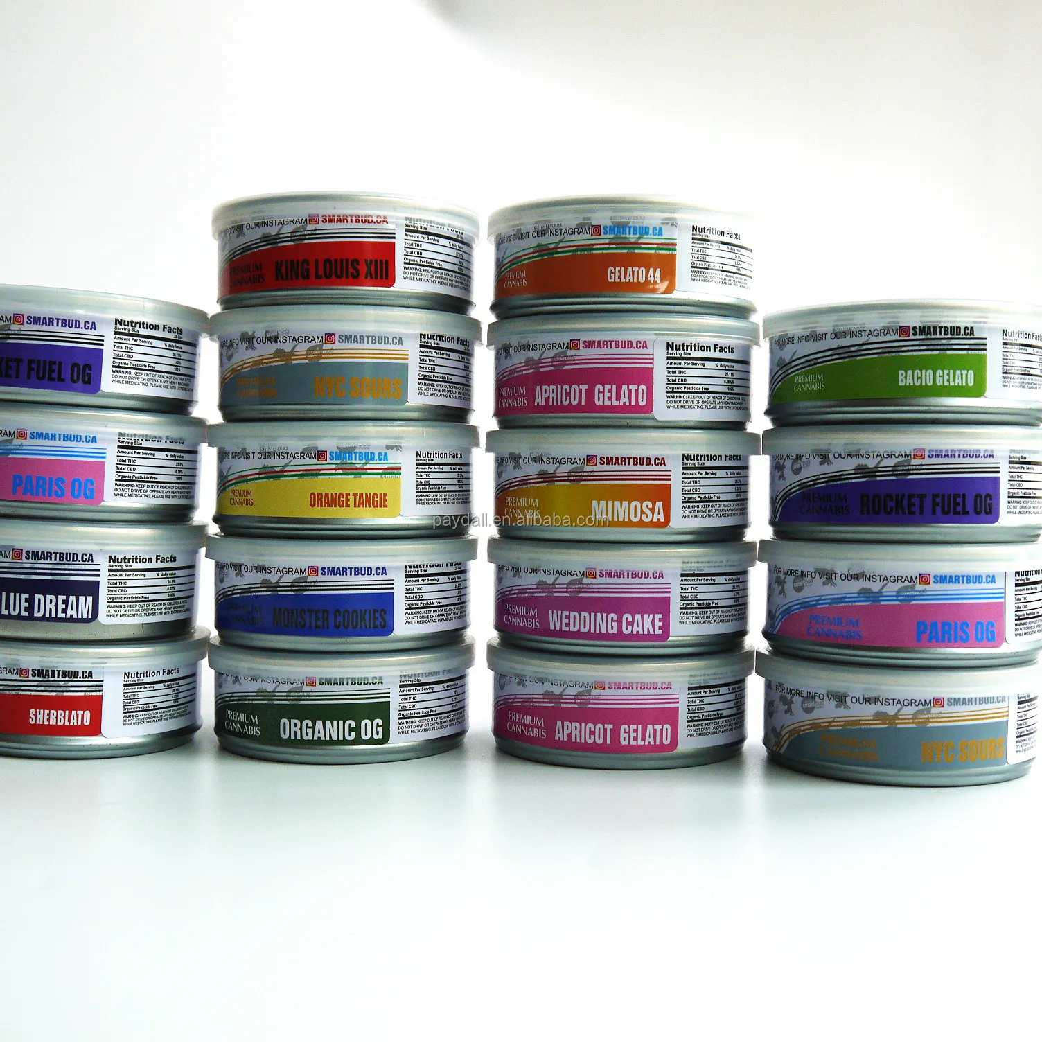 
wholesale 3.5g easy pull ring tin cans hot sale 3.5g pressitin can with easy peel off lids 