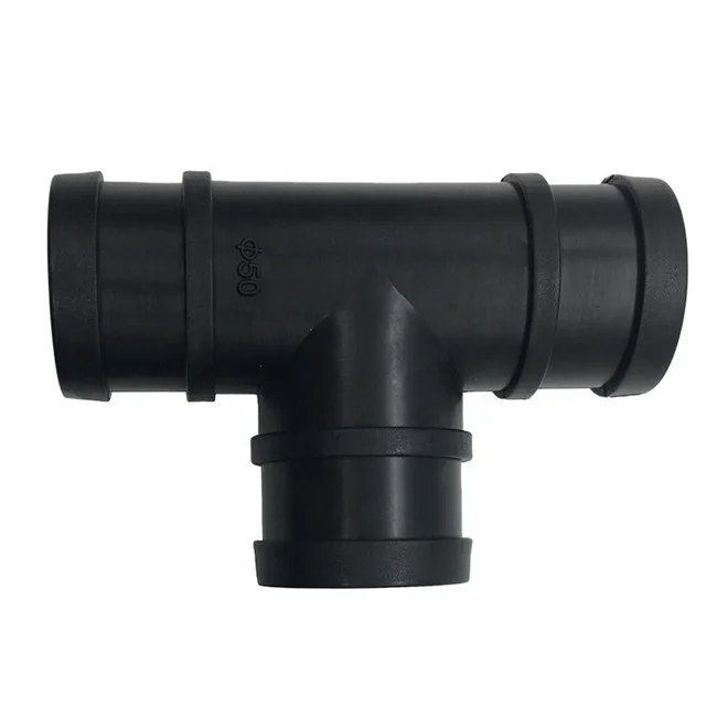 plastic hose fitting connectors 50mm T connector for agriculture irrigation