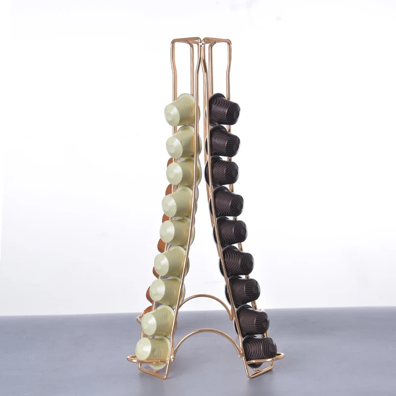 Iron Metal 40 Pods Nesspresso Coffee Capsule Rack Holder Stand