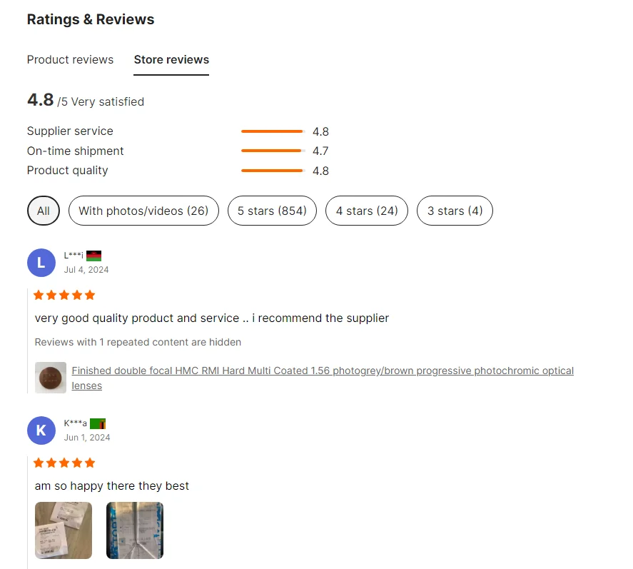 Hot Selling Optical Lenses 1.56 Photochromic Lenses Photo Brown/grey Eyeglasses Lens