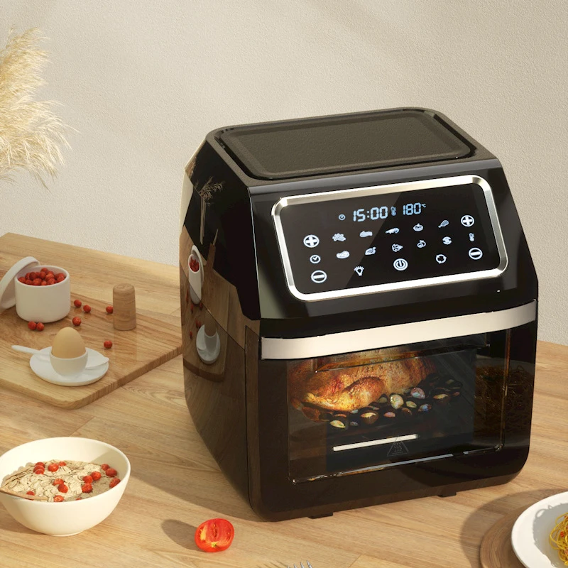 1700W 1800W 12L Air Fryer oven Adjustable thermostat with LED display and easy control for cooking without oil or with less oil