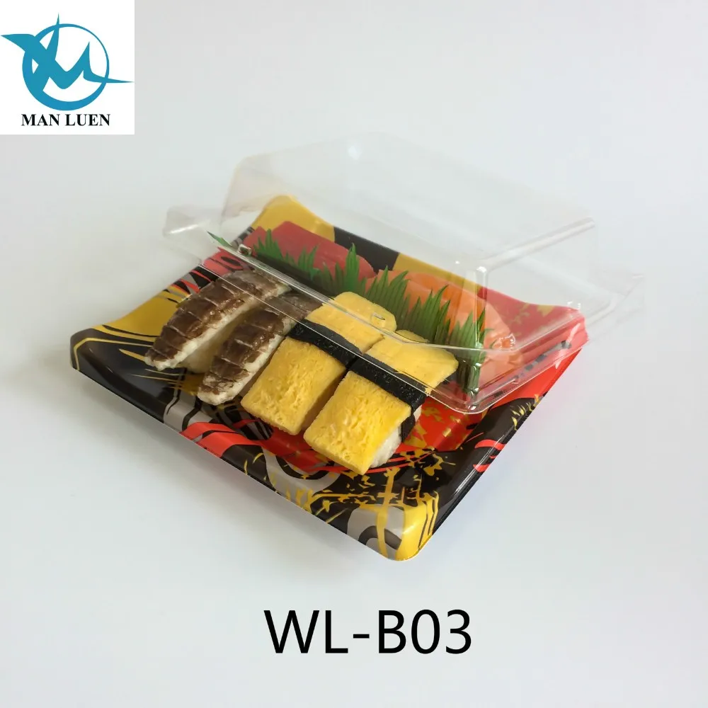 Boat-shaped Disposable Plastic Takeaway Sushi Packaging Tray