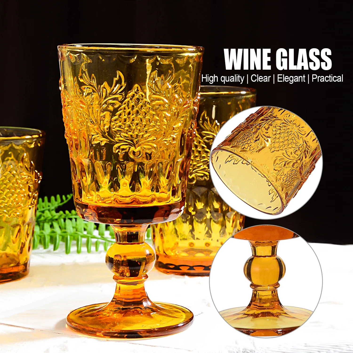 Samyo custom wedding glassware vintage Raspberries design pink colored drinking glass goblet red wine glasses