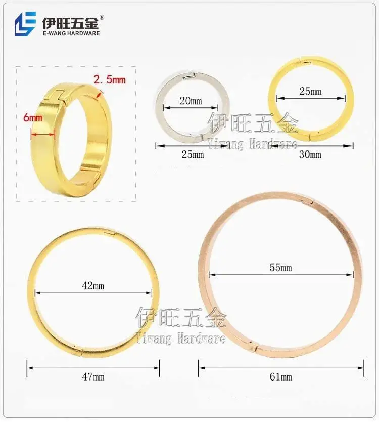 YIWANG стильное Золотое металлическое кольцо из цинкового сплава