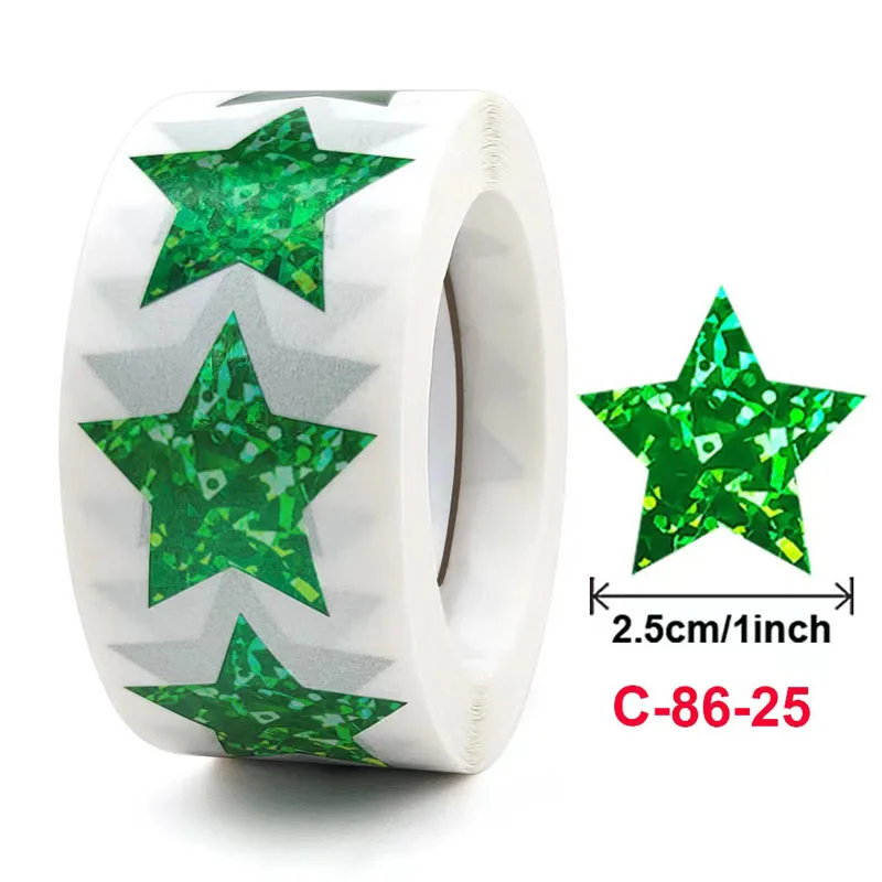 500pcs Order Color laser Paper Blank Sticker Gift Star Self-adhensive Stickers Decorative Envelope Seal Sticker