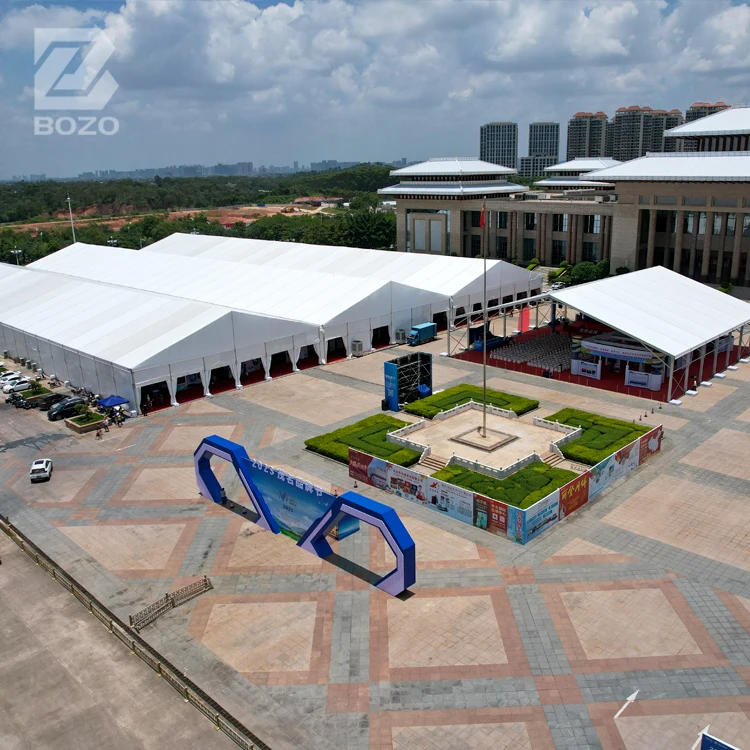 Guang Zhou Bozo 25x40x4 м ПВХ брезент для палатки вечеринок мероприятий на открытом воздухе сверхмощная складская палатка