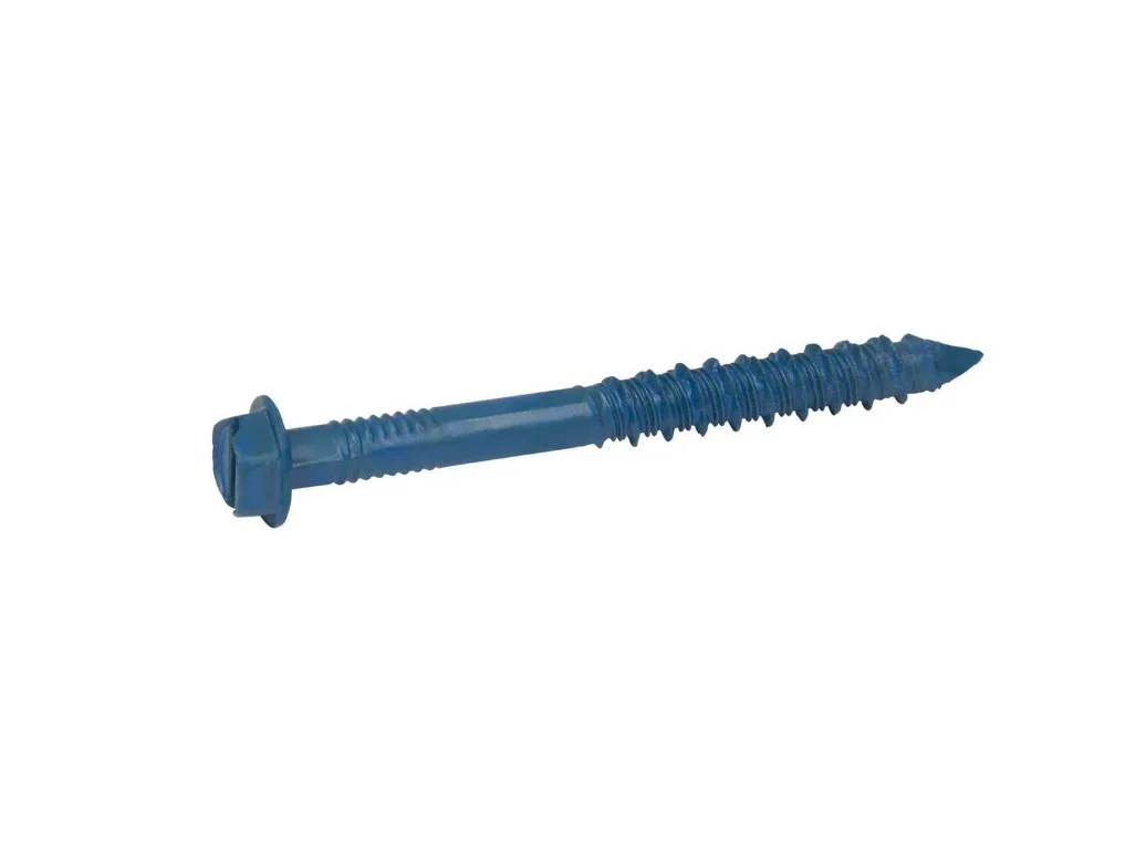 3/16 in - 1/4 in Slotted Hex washer Concrete Screw Anchor  Bluepoint Fasteners