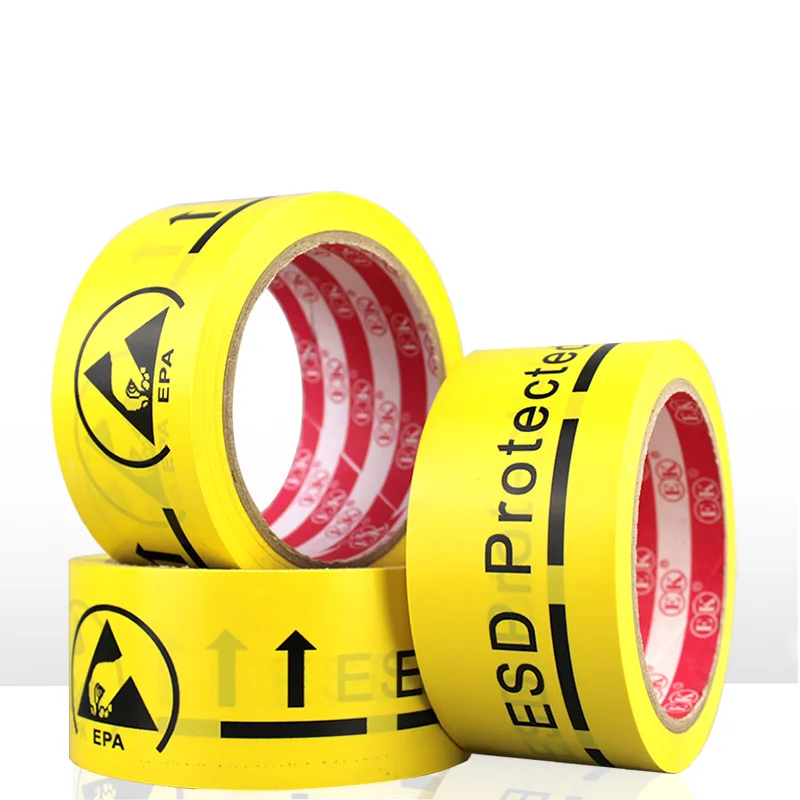Radiation EPA Radio Active Anti-static Static Solutions ESD Sensitive Aisle ESD Warning Tape For Packaging