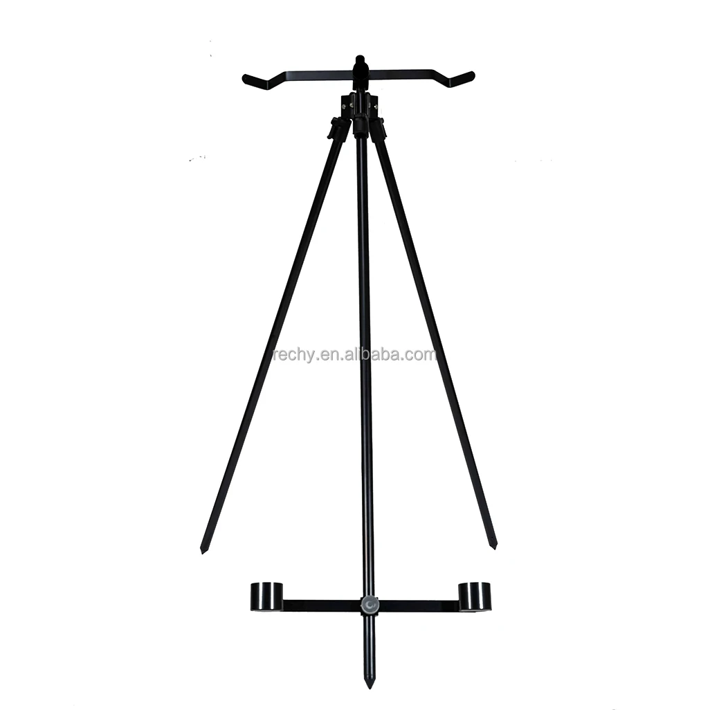 High quality aluminum adjustable Carp fishing tripod rod rest for beach sea fishing