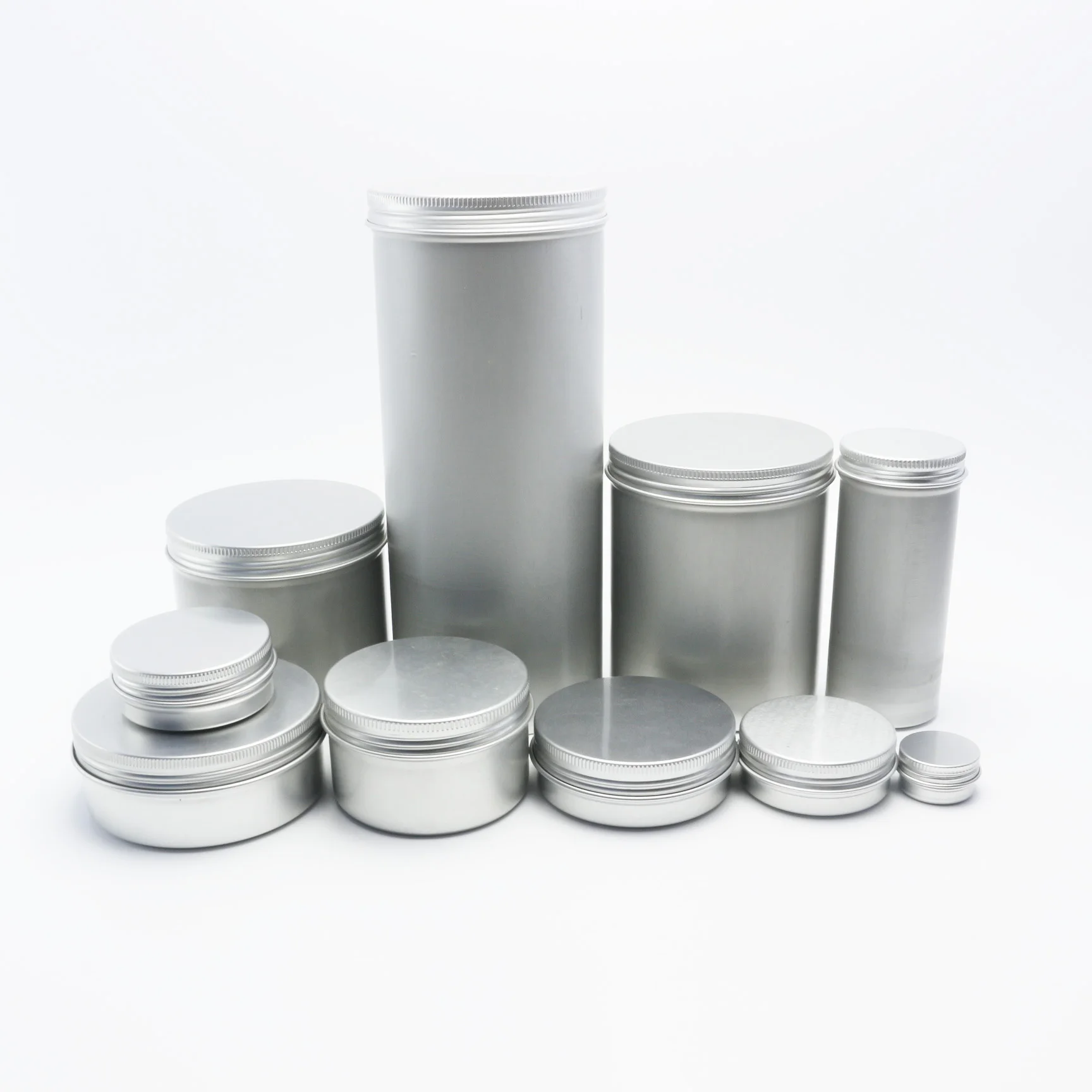 10ml 15ml 25ml 30ml 50ml 60ml 80ml 100ml aluminium jar 50g ointment container 50 ml flat aluminium tin AJ-02S