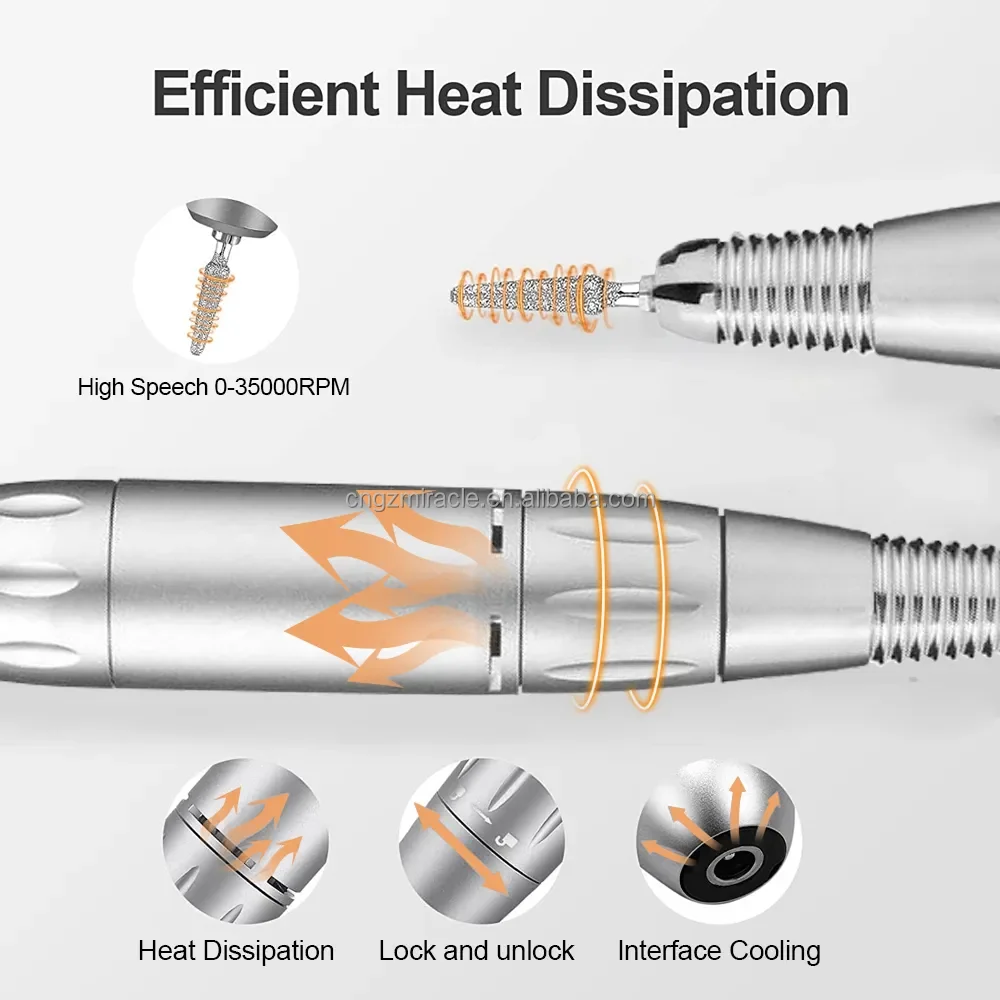 2023 newest Hot Sell Beauty Salon Portable Rechargeable 35000RPM Polish Machine Electric Nail Drill Bit