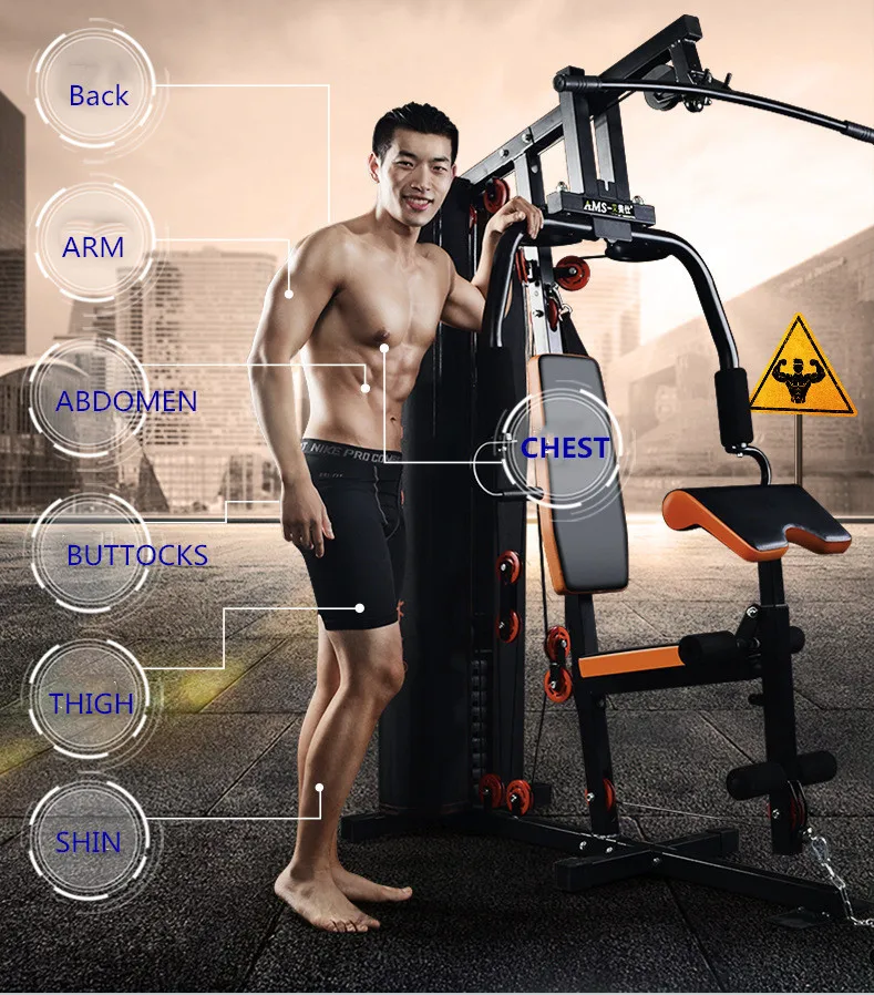 professional strength training  Exercise  Multifunctional Smith Machine multi functional sation fitness in home  Gym Equipment