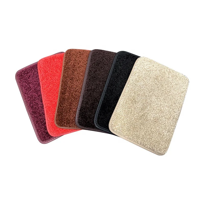 Rubber Car Foot Velour Velvet Pile with Anti slip TPE TPR Back Car Carpet Roll Material
